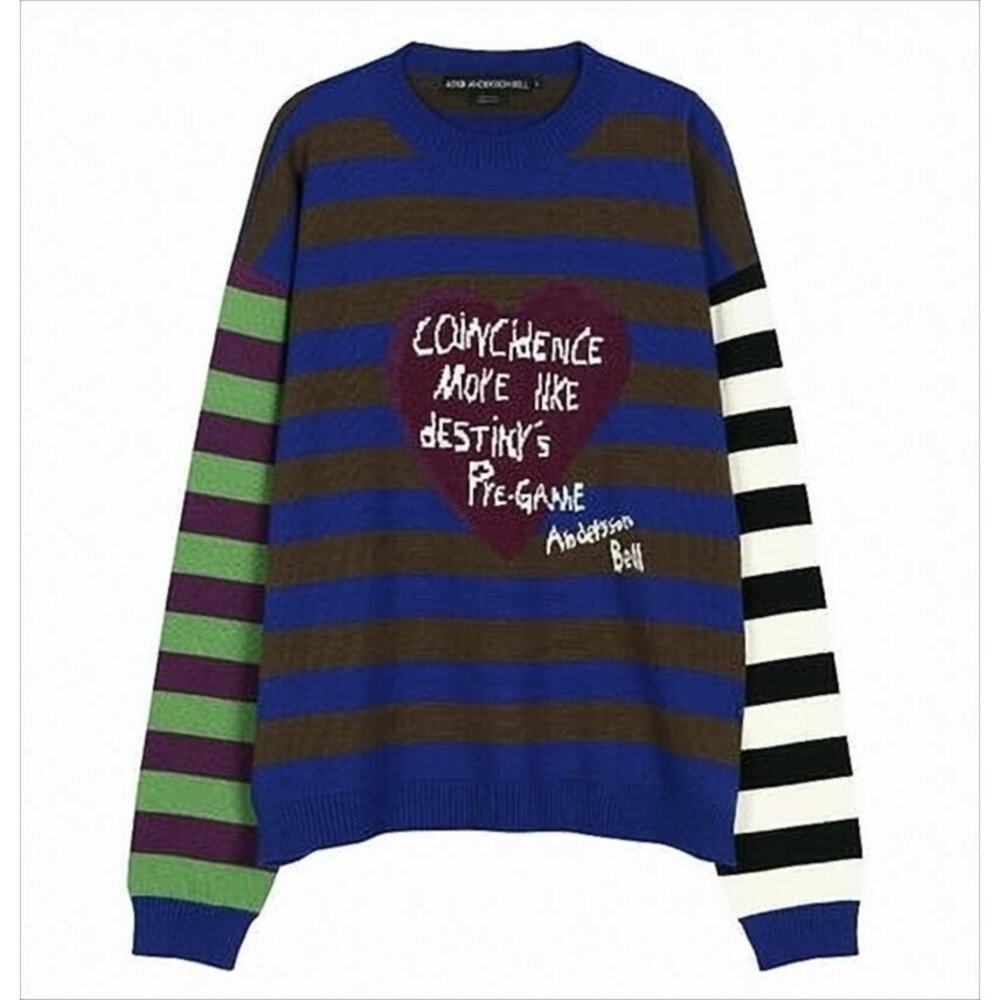 ANDERSSON BELL Striped Sweater with Mismatched Sleeves